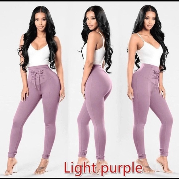 Pants - Sexy lavender corset leggings!  Size XL.  BNWOT